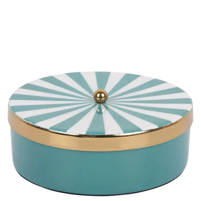 Present Time Storage Box Candy Swirl Round